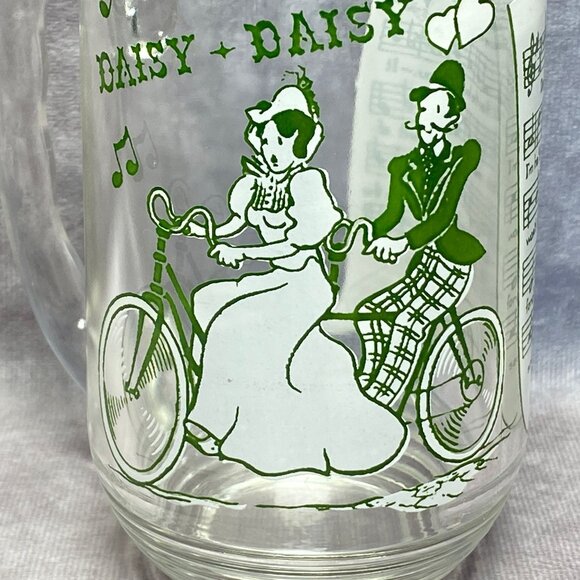 Hazel Atlas Big Top Peanut Butter Glass "Daisy Bell" Song Lyrics Mug - Picture 2 of 11